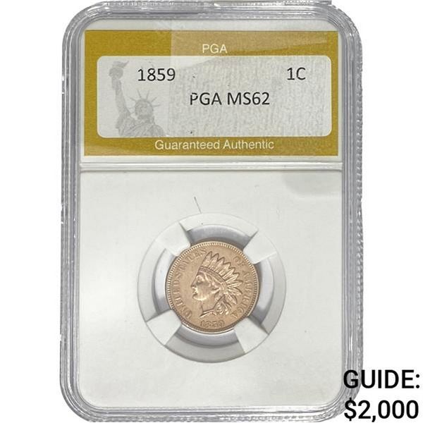 1859 Indian Head Cent PGA MS62