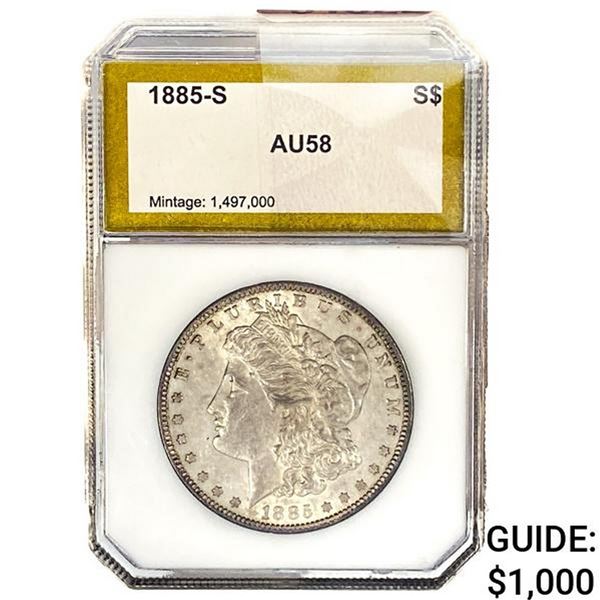 1885-S Morgan Silver Dollar PGA AU58