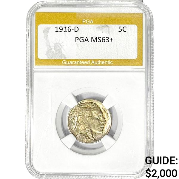 1916-D Buffalo Nickel PGA MS63+