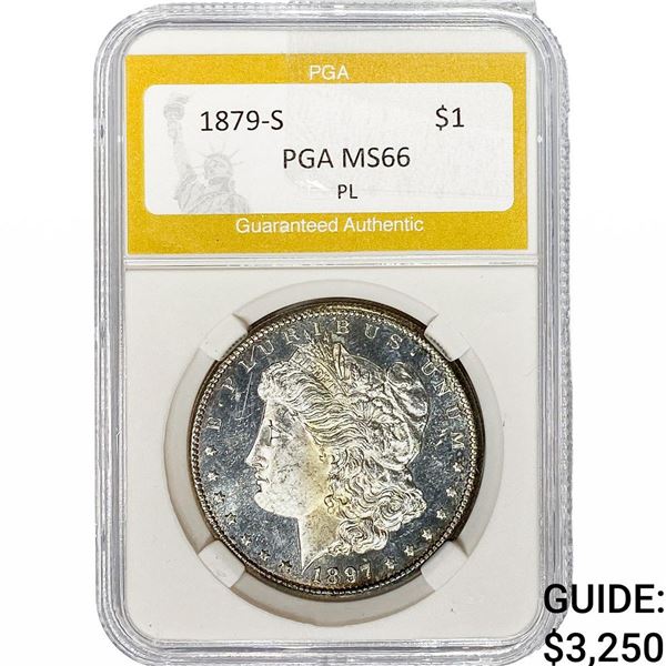 1897-S Morgan Silver Dollar PGA MS66 PL