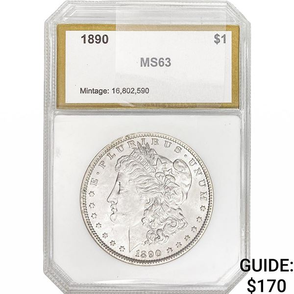 1890 Morgan Silver Dollar PCI MS63