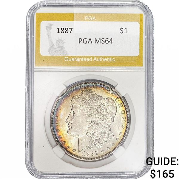 1887 Morgan Silver Dollar PGA MS64