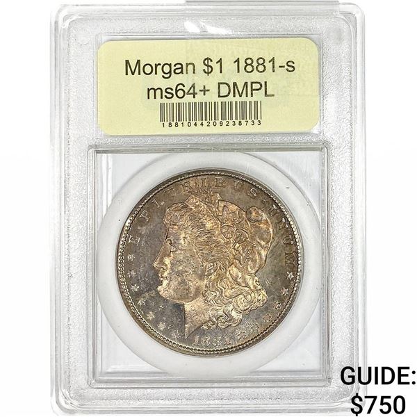 1881-S Morgan Silver Dollar USCG MS64+ DMPL