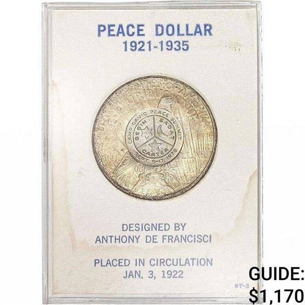 1922 Silver Peace Dollar  UNC 1978 Peace Summit
