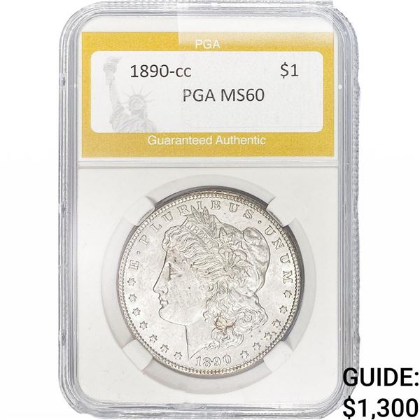 1890-CC Morgan Silver Dollar PGA MS60