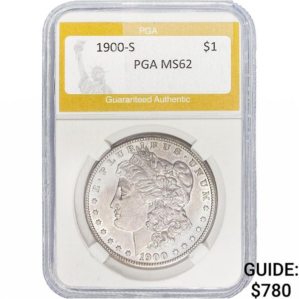1900-S Morgan Silver Dollar PGA MS62