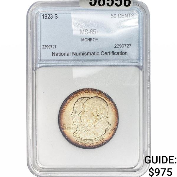 1923-S Monroe Half Dollar NNC MS65+