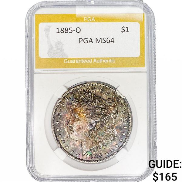 1885-O Morgan Silver Dollar PGA MS64