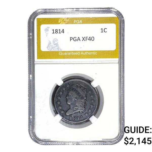 1814 Classic Head Large Cent PGA XF40
