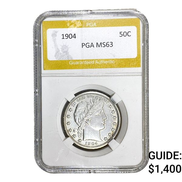1904 Barber Half Dollar PGA MS63