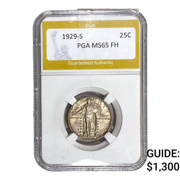 1929-S Standing Liberty Quarter PGA MS65 FH
