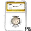 Image 1 : 1894 Barber Quarter PGA MS64