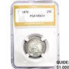 Image 1 : 1876 Seated Liberty Quarter PGA MS63+