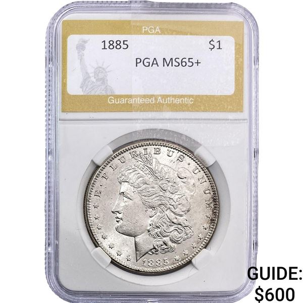 1885 Morgan Silver Dollar PGA MS65+