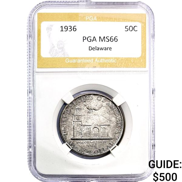 1936 Delaware Half Dollar PGA MS66