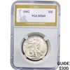 Image 1 : 1942 Walking Liberty Half Dollar PGA MS64