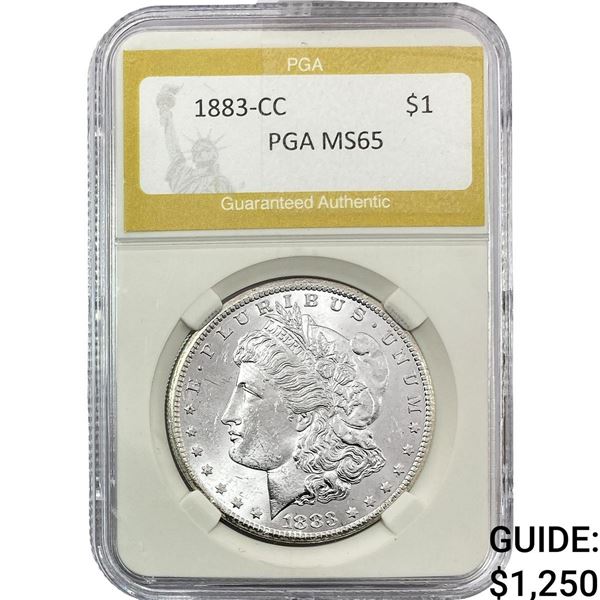 1883-CC Morgan Silver Dollar PGA MS65