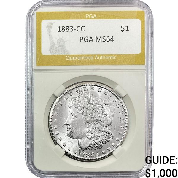1883-CC Morgan Silver Dollar PGA MS64