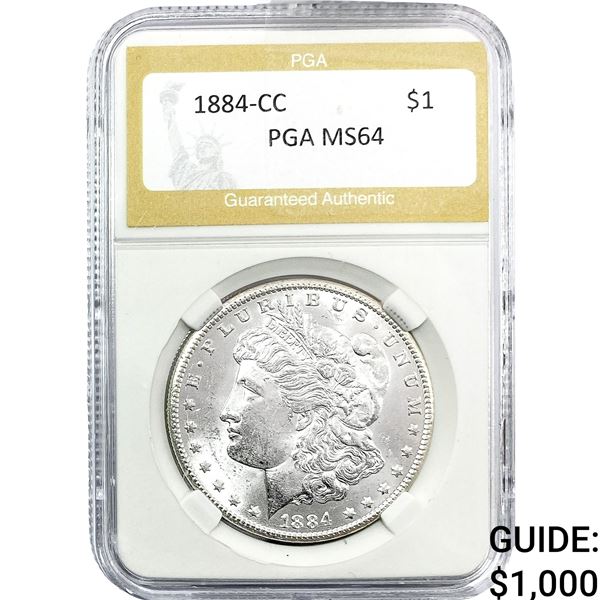 1884-CC Morgan Silver Dollar PGA MS64