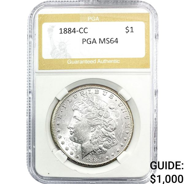 1884-CC Morgan Silver Dollar PGA MS64