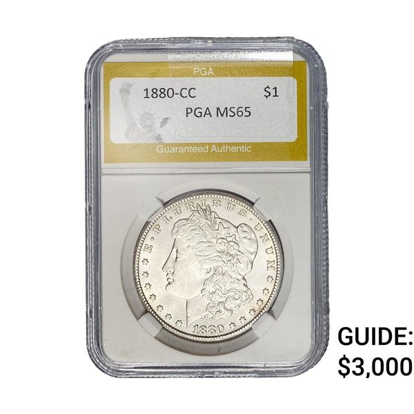 1880-CC Morgan Silver Dollar PGA MS65