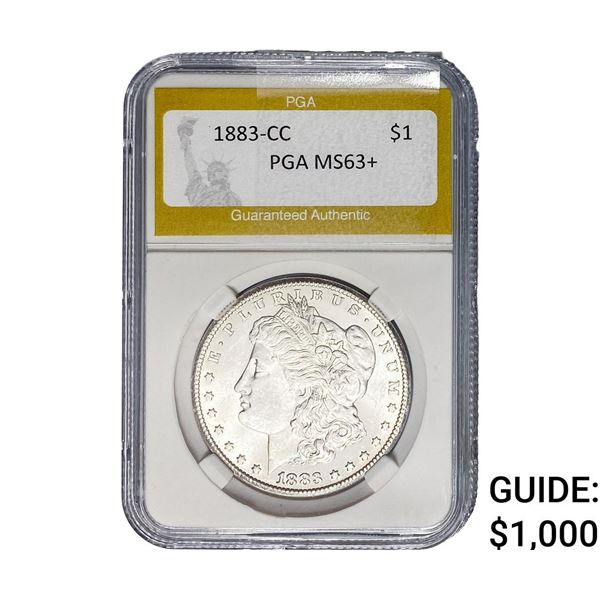 1883-CC Morgan Silver Dollar PGA MS63+