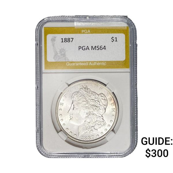 1887 Morgan Silver Dollar PGA MS64