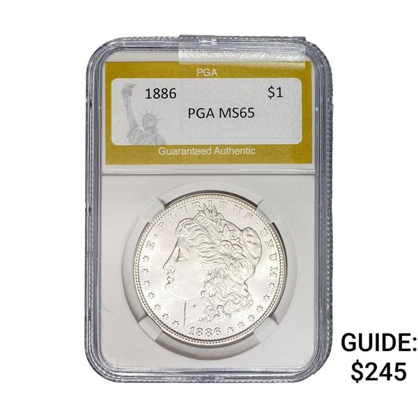 1886 Morgan Silver Dollar PGA MS65