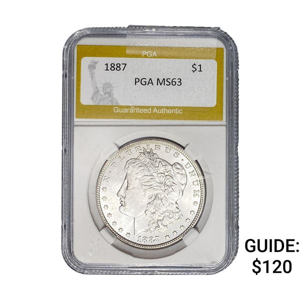 1887 Morgan Silver Dollar PGA MS63