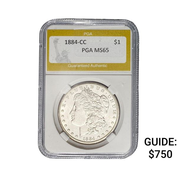 1884-CC Morgan Silver Dollar PGA MS65