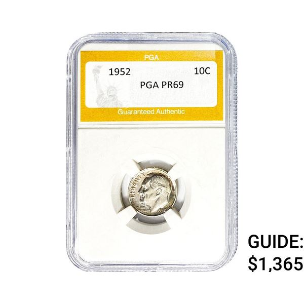 1952 Roosevelt Dime PGA PR69
