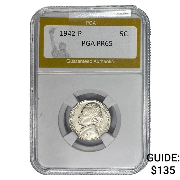 1942-P Jefferson Nickel PGA PR65