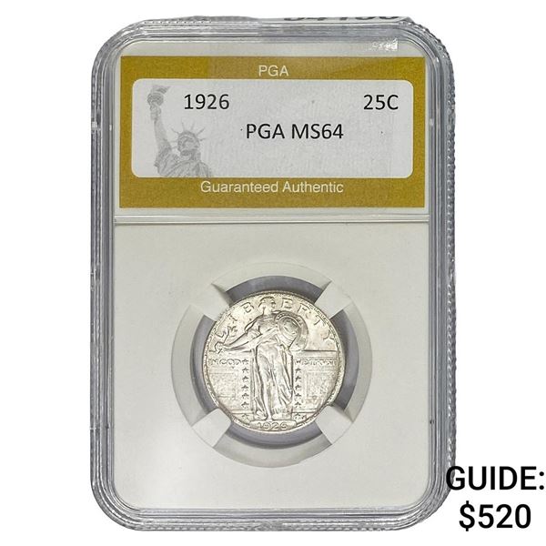 1926 Standing Liberty Quarter PGA MS64