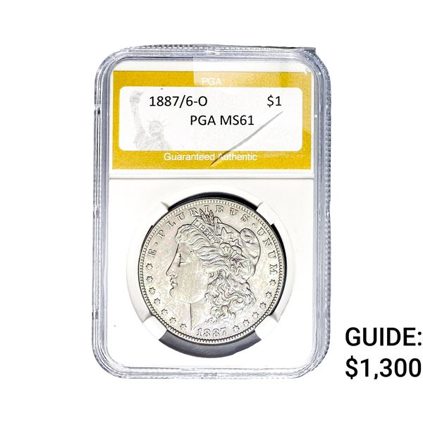 1887/6-O Morgan Silver Dollar PGA MS61