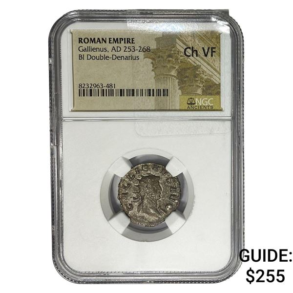 Roman Gallienus AD 253-268 BI Dbl-Denarius Ch VF