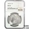Image 1 : 1883-CC Morgan Silver Dollar NGC MS65