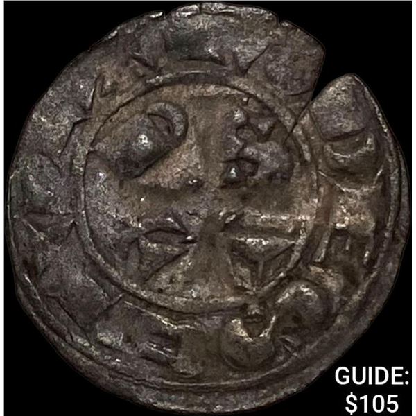 1121-1274 Rodez Silver Denier-Hughes I-IV CLOSELY UNCIRCULATED