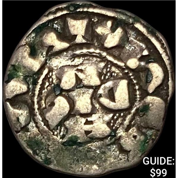 1100-1250s France Silver Denier NEARLY UNCIRCULATED