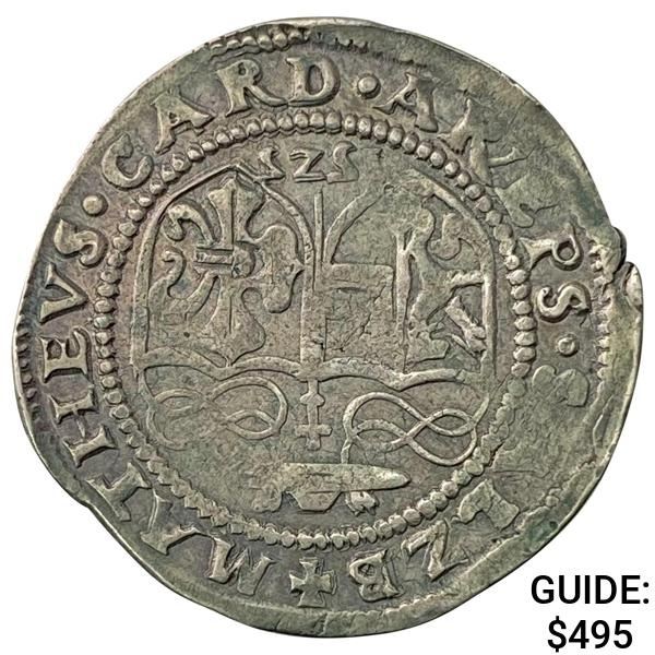 1525 Austrian Salzburg Silver 10 Kreuzer NEARLY UNCIRCULATED