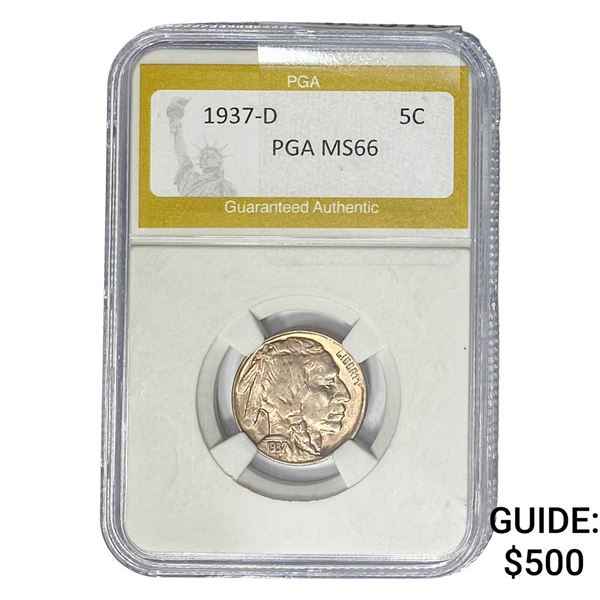 1937-D Buffalo Nickel PGA MS66