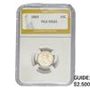 Image 1 : 1869 Seated Liberty Dime PGA MS65