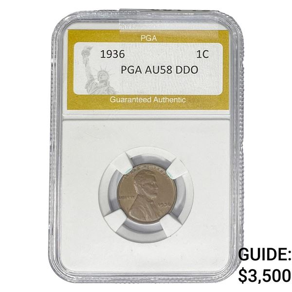 1936 Wheat Cent PGA AU58 DDO