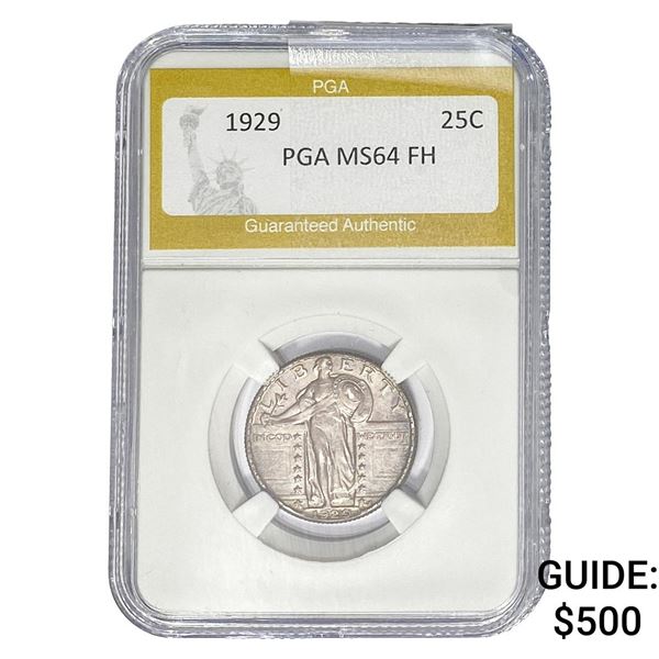 1929 Standing Liberty Quarter PGA MS64 FH