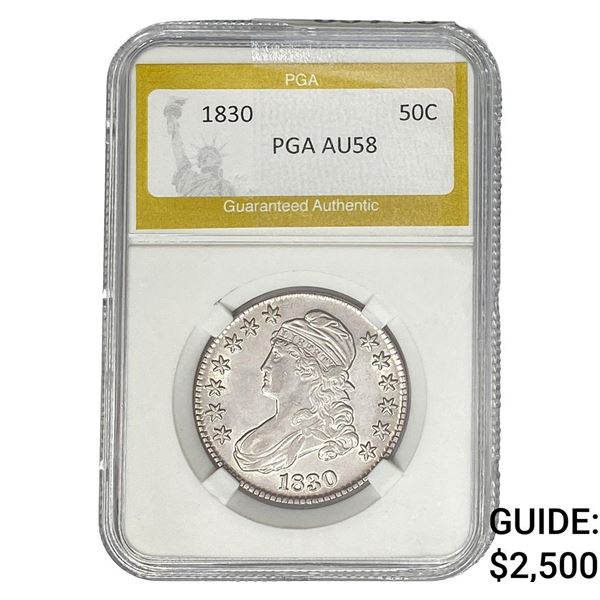 1830 Capped Bust Half Dollar PGA AU58