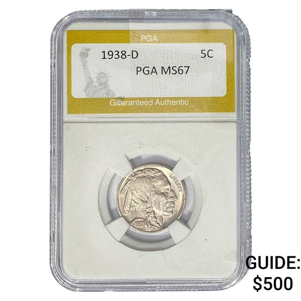 1938-D Buffalo Nickel PGA MS67