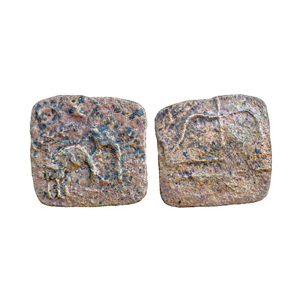 Sangam Cheras (BC 200-300 CE), Square Copper Unit, 1.55 gms,