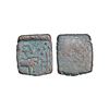 Image 1 : Ujjain Region, Copper Unit, 2.04 gms, Horse to right with indradhwaja above & tree in railing in fro