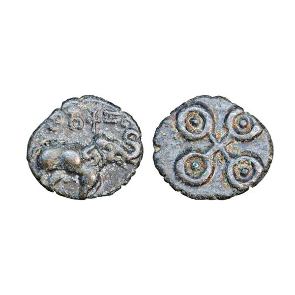 Satavahanas, Sri Satakarni(1st Centuery BC), Set of 2, Potin Unit, 1.16 gms, 3.35 gms,