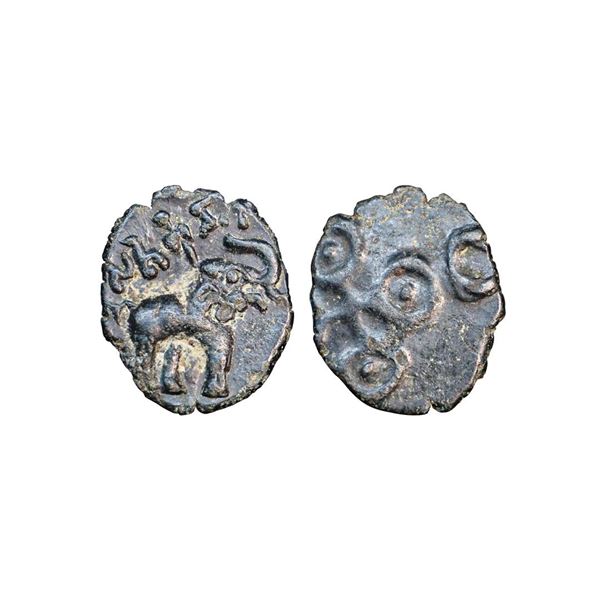 Satavahanas, Sri Satakarni(1st Centuery BC), Potin Unit, 3.36 gms,