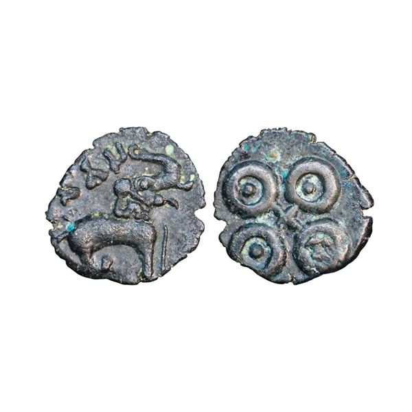 Satavahanas, Siri Pulumavi (c. 100 BC), ’Tarhala Hoard’ Type, Copper Karshapana, 2